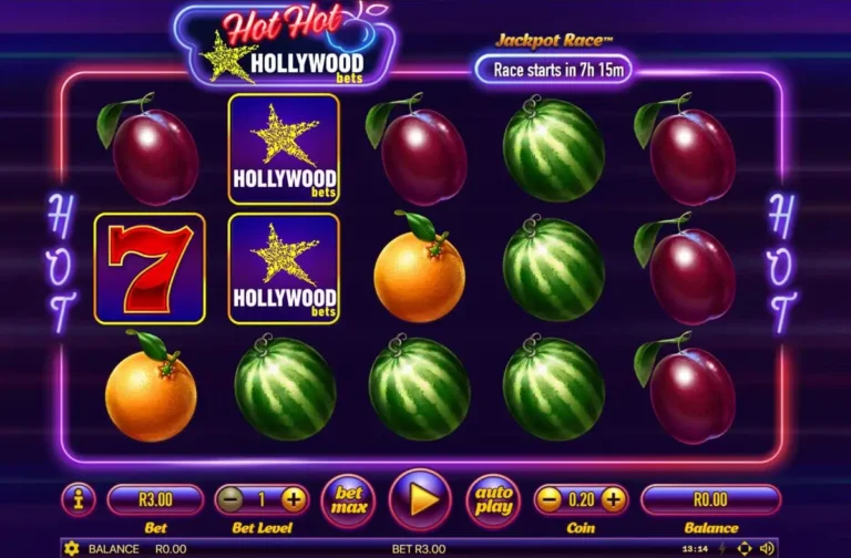 Hot Hot Hollywoodbets layout.