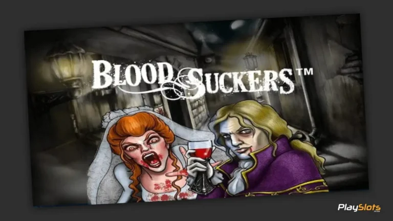 Blood Suckers Slot Game intro image.