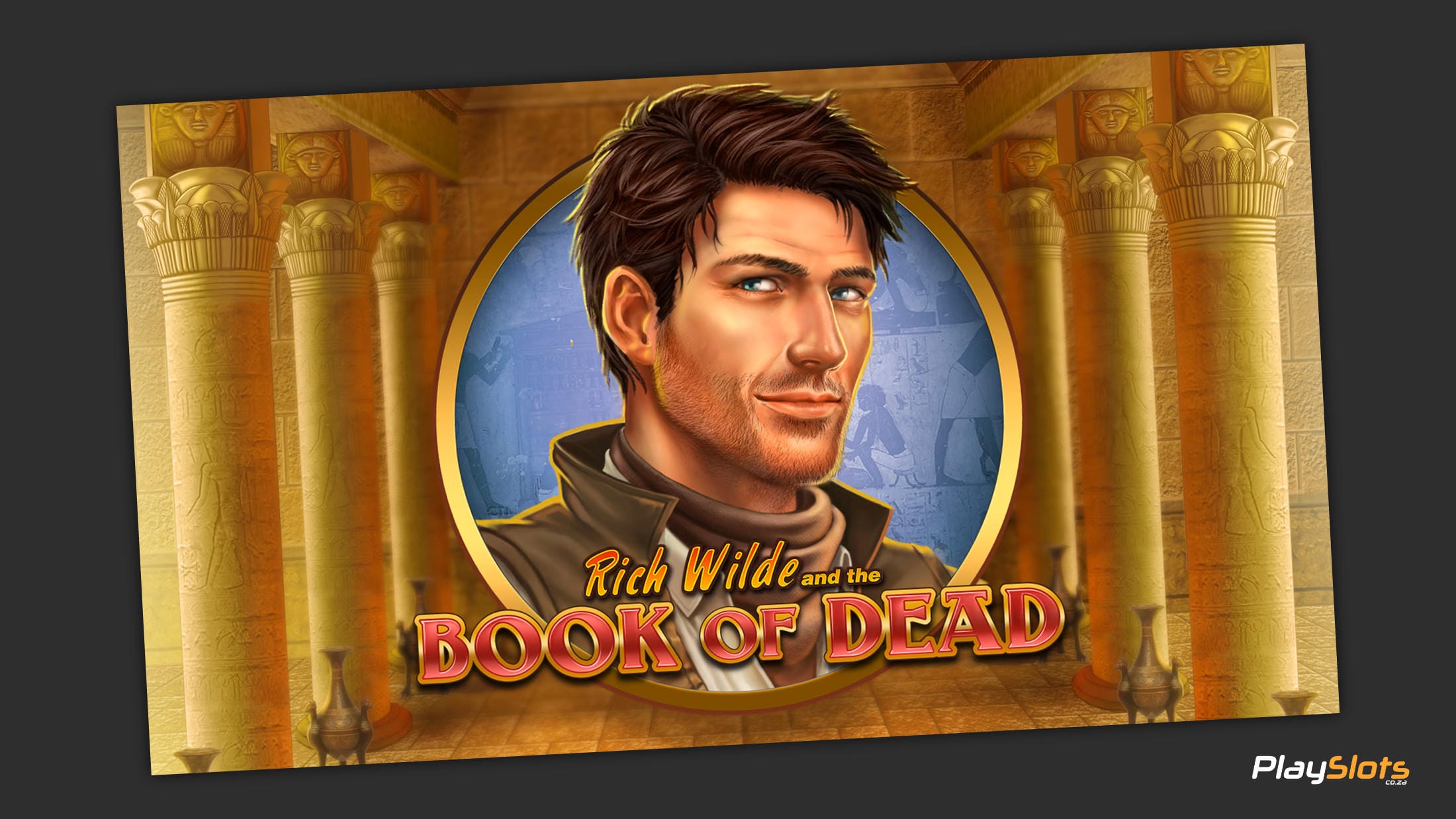 Book of Dead slot game intro image.
