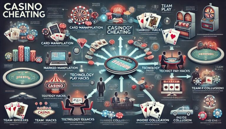 An AI generated image about casino cheating.