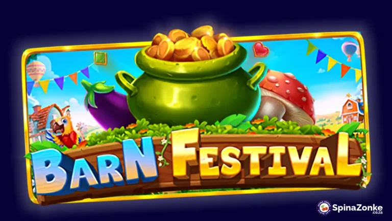 Intro image for Barn Festival slot game.