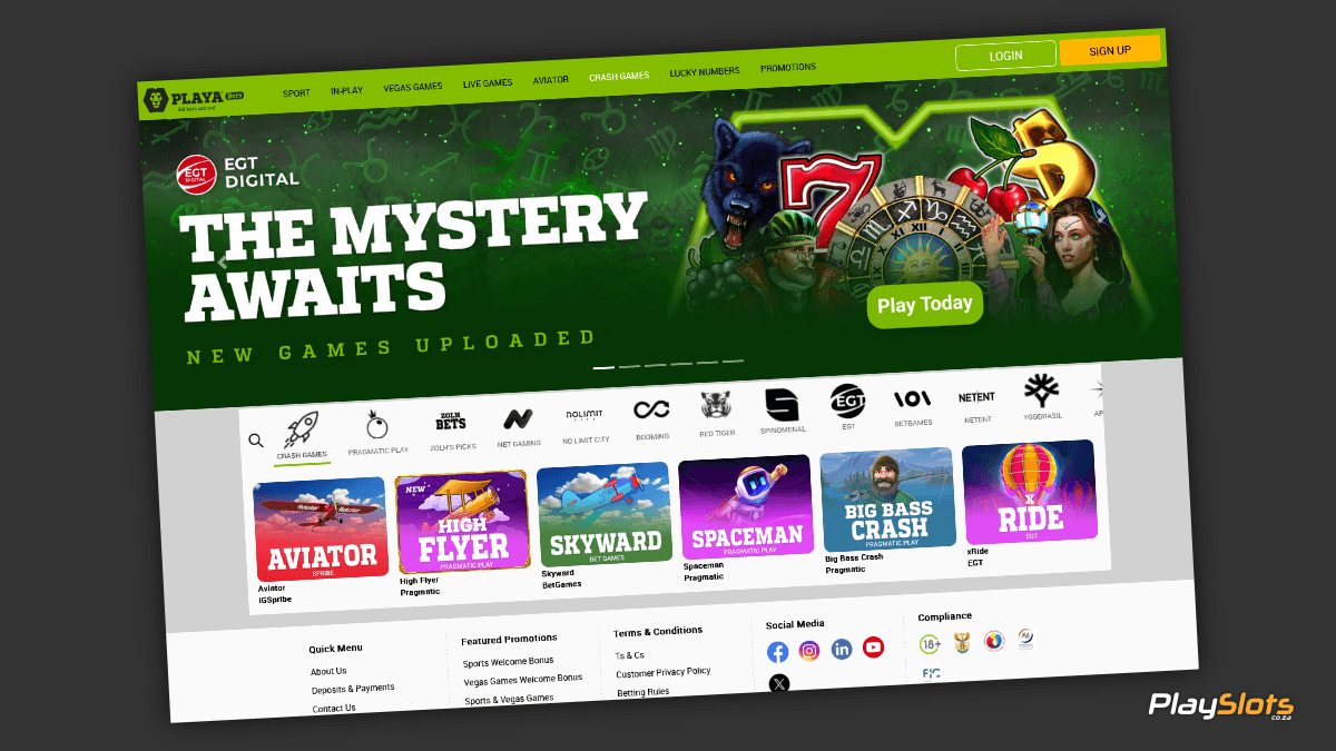 Playa Bets Slot Page