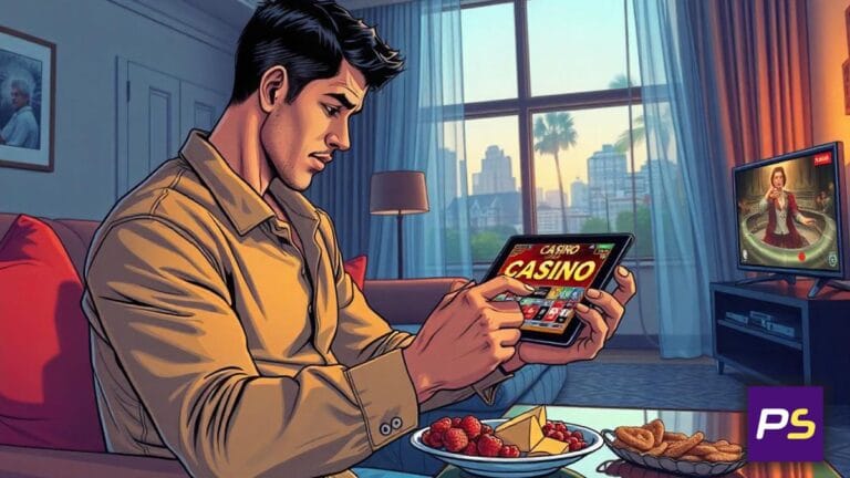 Image of a player using a casino bonus.
