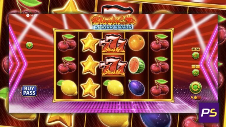 Blazin Hot 7’s Bigger Bonus slot game layout image.
