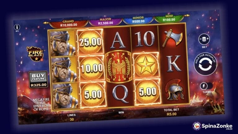Emperor of Rome slot game layout image.