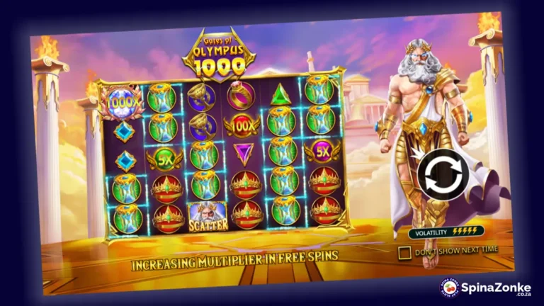 Gates of Olympus 1000 slot game intro image.