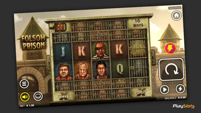 Folsom Prison slot game layout image.