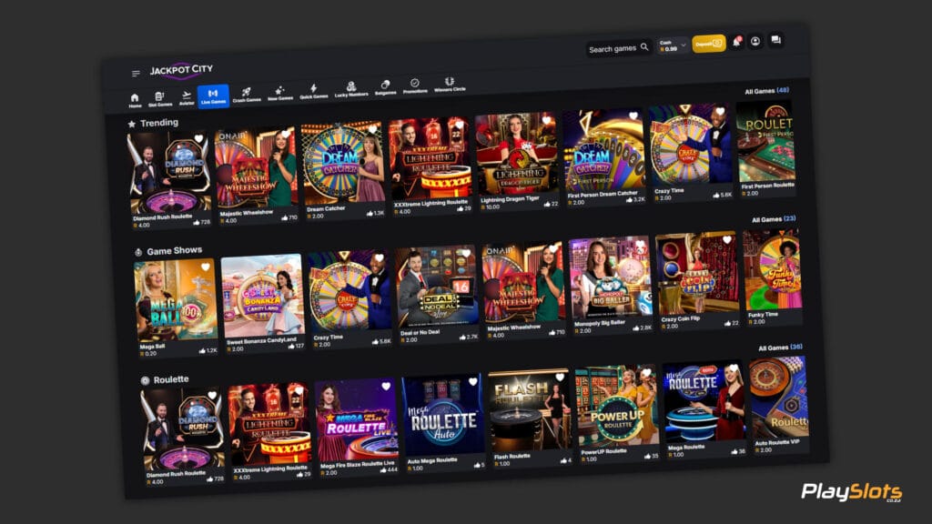 Jackpot City Live Dealer Games