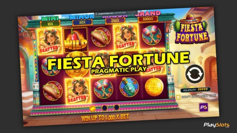 Fiesta Fortune slot game intro image.