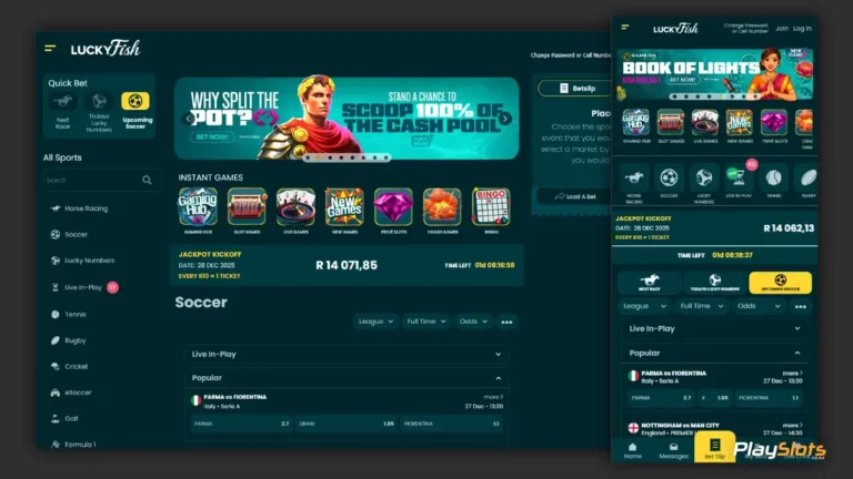 Lucky Fish home page.