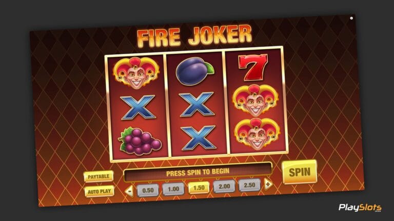 Fire Joker Slot Game Layout
