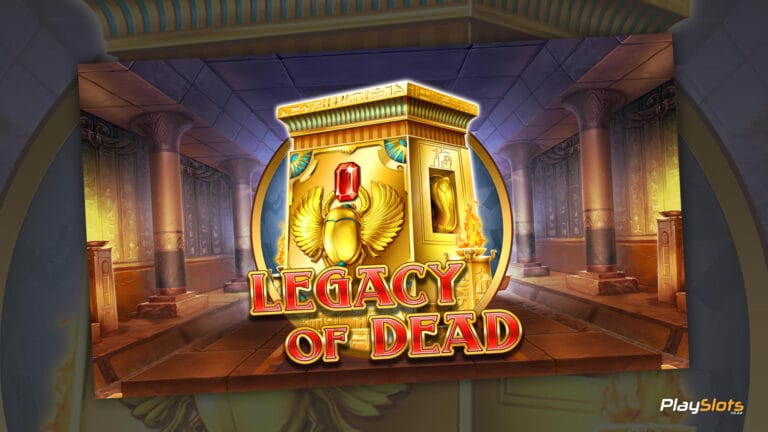 Legacy of Dead slot game intro image.