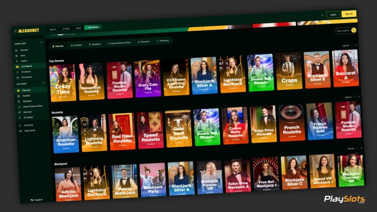 Mzansibet Live Dealer Games