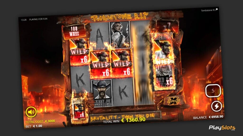 Tombstone R.I.P slot game layout