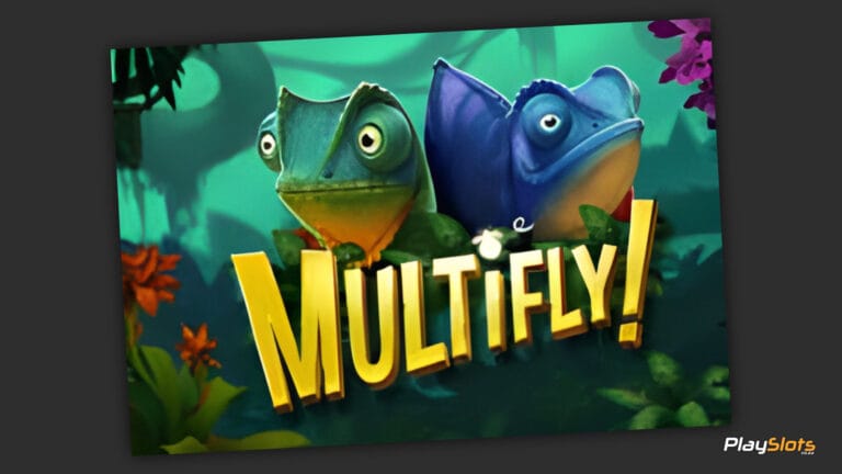 Multifly! Slot game intro image.