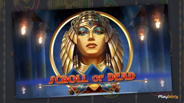 Scroll of Dead slot game intro image.