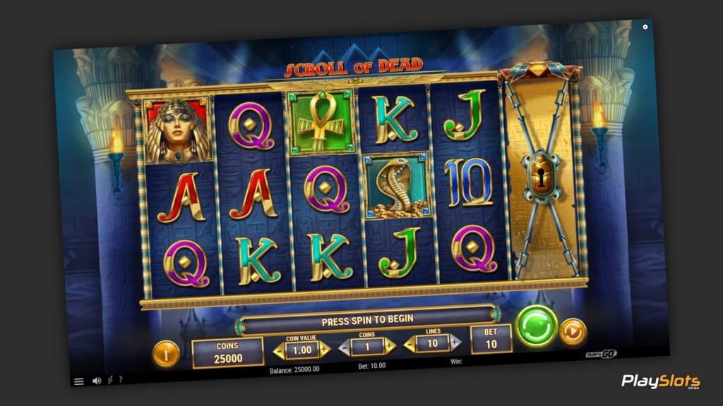 Scoll of Dead Slot Game Layout