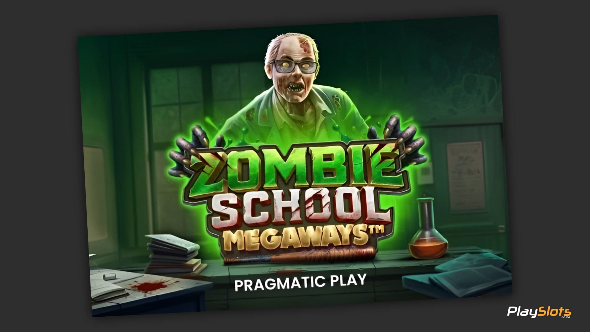 Zombie School Megaways intro image.