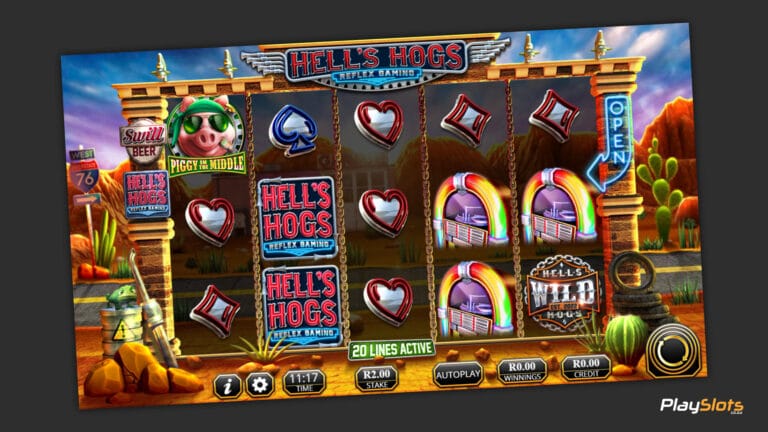 Hell's Hogs slot layout image.