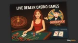 Live dealer casino games image.