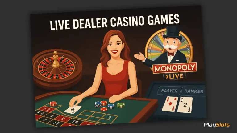 Live dealer casino games image.