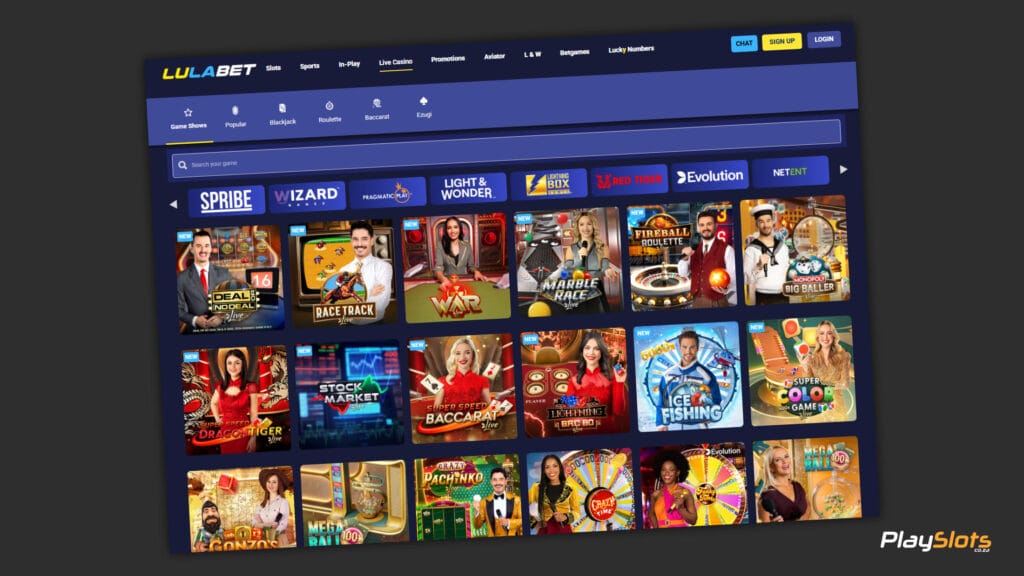 LulaBet live dealer casino