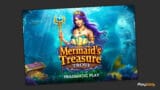 Mermaid's Treasure Troce slot game intro image.