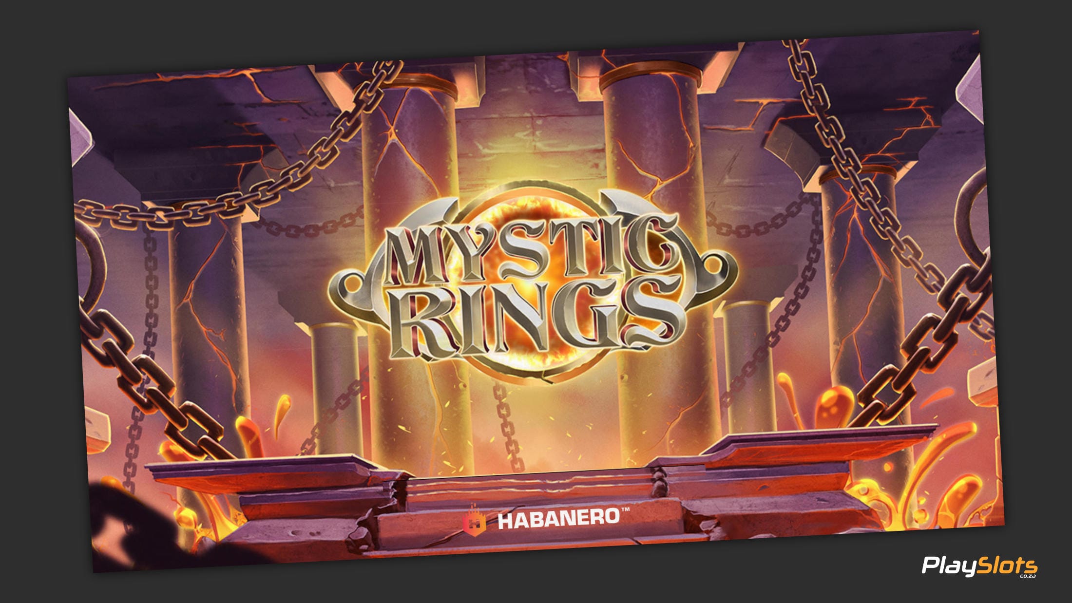 Mystic Rings slot game intro image.