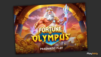 Fortune of Olympus intro slot game image.