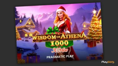 Wisdom of Athena 1000 Xmas slot game intro image.