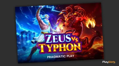 Zeus vs Typhon slot game intro image.