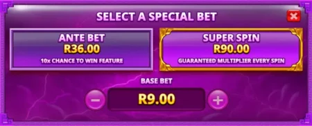 Zeus vs Typhon special bet features.