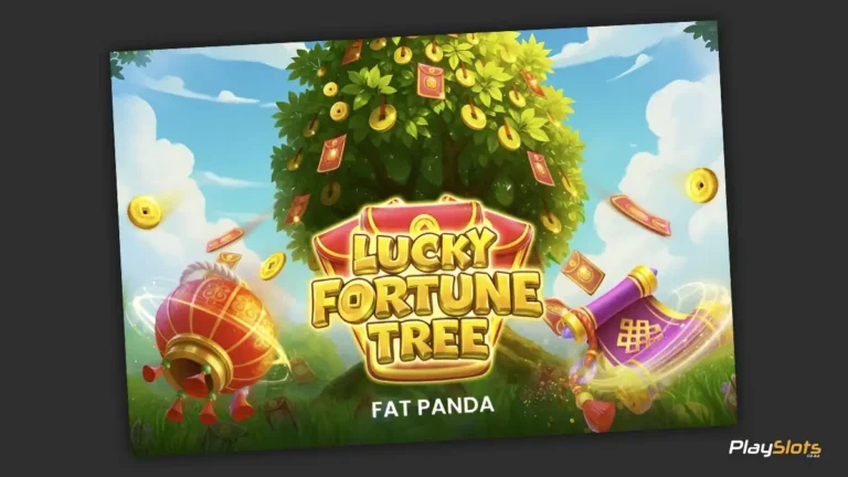 Lucky Fortune Tree slot game intro image.