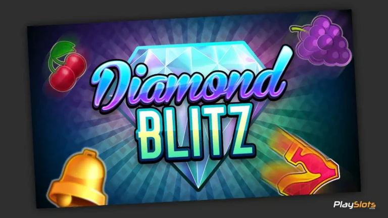 Diamond Blitz slot game intro image.