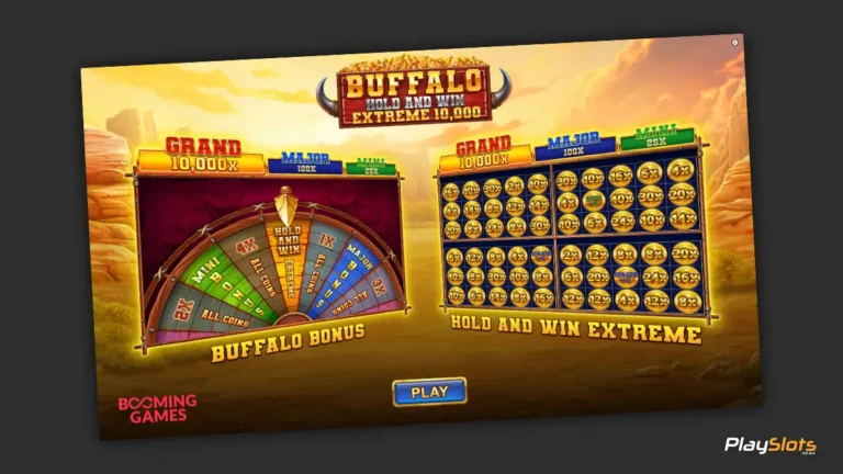 Buffalo Hold and Win Extreme 10,000 bonus features.
